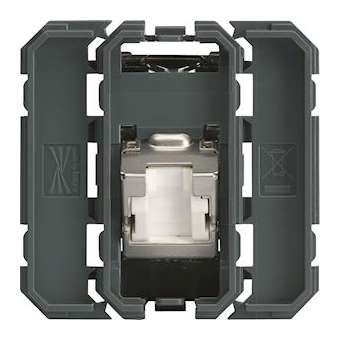 Prise RJ45 gallery cat.6 STP 2 modules incliné a 45DEG|Hager-HAGWXF232