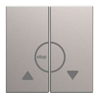 Enjoliveur bouton-poussoir volet roulant gallery titane|Hager-HAGWXD301T