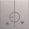 Enjoliveur bouton-poussoir volet roulant gallery titane|Hager-HAGWXD301T