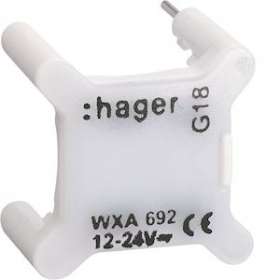 Voyant pour interrupteur gallery 12/24V blanc|Hager-HAGWXA695