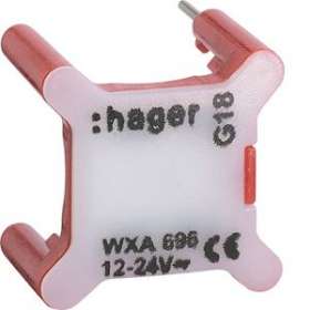 Voyant pour interrupteur gallery 12/24V rouge|Hager-HAGWXA696