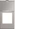 Enjoliveur prise RJ45 gallery avec porte-étiquette 1 module titane|Hager-HAGWXD205T
