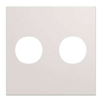 Enjoliveur prise double F gallery 2 modules pure|Hager-HAGWXD259B