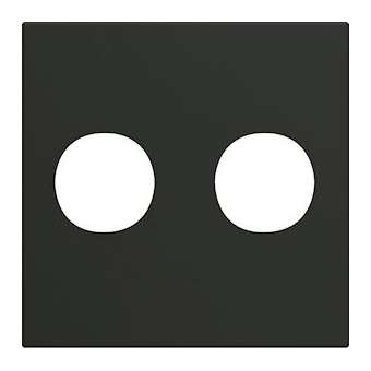 Enjoliveur prise double F gallery 2 modules night|Hager-HAGWXD259N