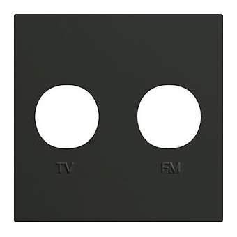 Enjoliveur prise TV+FM gallery 2 modules night|Hager-HAGWXD253N