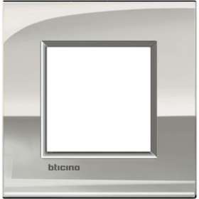 Plaque Livinglight Air Brillant 2 modules - Or palladium|Bticino-TICLNE4802PL