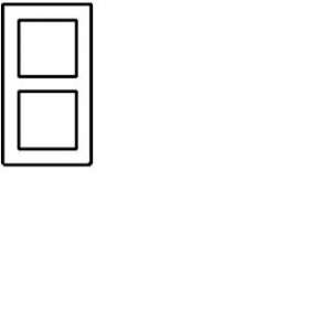 Kallysta pop plaque 2 postes verticale entraxe 71 coloris Lin|Hager-HAGWKN448