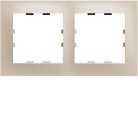 Kallysta pop plaque 2 postes horizontale entraxe 71 coloris Lin|Hager-HAGWKN442