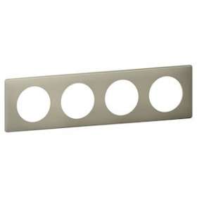 Plaque Céliane Poudré 4 postes - finition Argile|Legrand-LEG066714