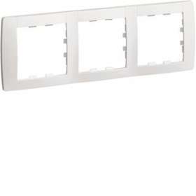 kallysta classic plaque 3 postes horizontale entraxe 71 Blanc Névé|Hager-HAGWK403