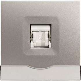 Kallysta enjoliveur pour prise RJ45 ou HP mono coloris Titane|Hager-HAGWK751T
