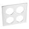 Plaque Céliane Métal 2x2 postes - finition Aluminium|Legrand-LEG068963