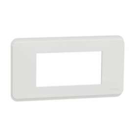 Unica Pro - plaque de finition - Blanc antimicrobien - 4 modules|Schneider Electric-SCHNU411420