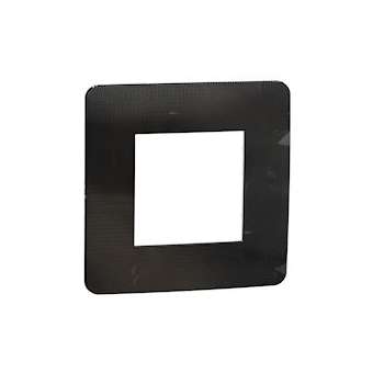 Unica Studio Métal - plaque de finition - Black aluminium liseré Anthracite - 1P|Schneider Electric-SCHNU280253
