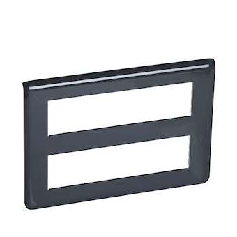 Plaque Mosaic 2x8 modules - anthracite|Legrand-LEG079077