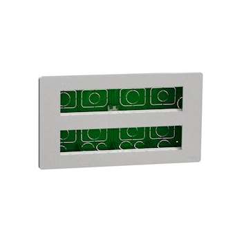 Unica - boîte de concentration encastrée complète - 2 rang de 10 mod - alu|Schneider Electric-SCHNU171030