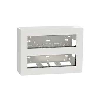 Unica - boîte de concentration saillie complète - 2 rang de 10 mod - blanc anti|Schneider Electric-SCHNU121020