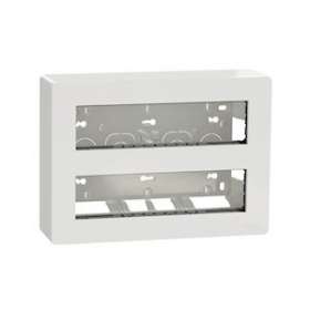 Unica - boîte de concentration saillie complète - 2 rang de 10 mod - blanc anti|Schneider Electric-SCHNU121020