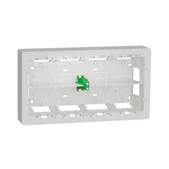 Unica - boîte de concentration saillie - 2 rang de 10 mod - Blanc anti - à compl|Schneider Electric-SCHNU821020