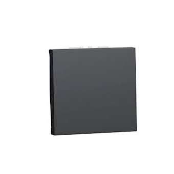 Unica - bouton-poussoir NO/NF - 10A - connex rapide - 2 mod - Anth - méca seul|Schneider Electric-SCHNU323654