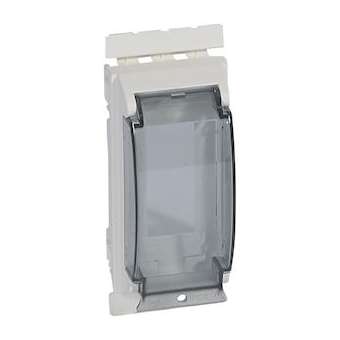 Enjoliveur pour appareil modulaire 2 modules 17,5mm - avec capot de protection|Legrand-LEG078840