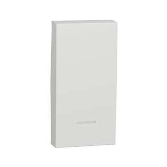 Unica - enjoliveur interrupteur ou bouton-poussoir lumineux - 1 mod - Blanc anti|Schneider Electric-SCHNU910020N