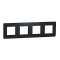 Unica Studio - plaque de finition - Anthracite - 4 postes|Schneider Electric-SCHNU200854