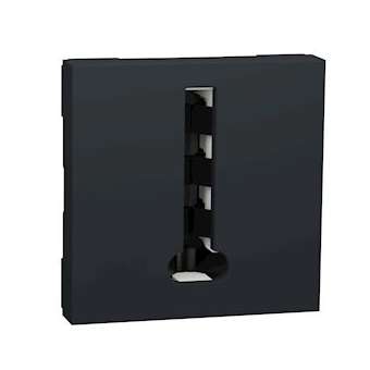 Unica - conjoncteur téléphone en T - 8 contacts - Anthracite - mécanisme seul|Schneider Electric-SCHNU349654