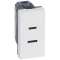 Prise de courant sans terre standard US Mosaic 1 module - blanc|Legrand-LEG077503