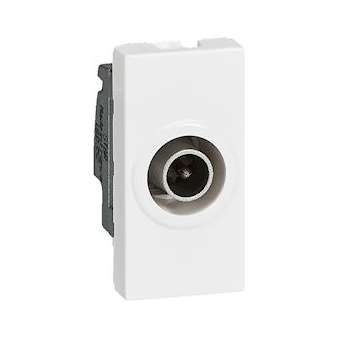 Prise télévision D9,52mm mâle Mosaic 1 module - blanc|Legrand-LEG078793