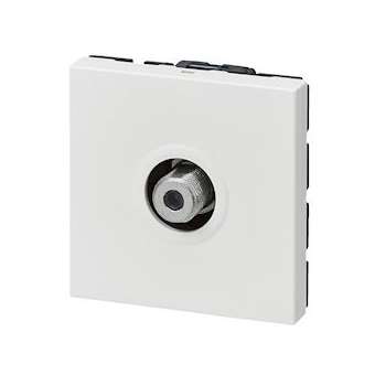 Prise TV typeF à visser Mosaic blanc - 2 modules|Legrand-LEG099623