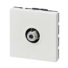 Prise TV typeF à visser Mosaic blanc - 2 modules|Legrand-LEG099623