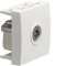 Systo prise TV passage/terminale 15dB 2 modules Blanc|Hager-HAGWS252