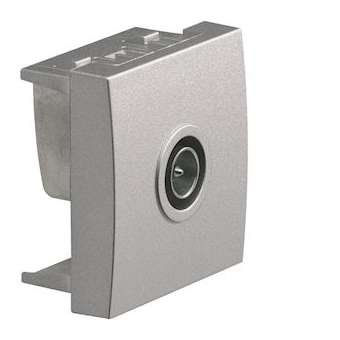 Systo prise TV directe 2 modules Titane|Hager-HAGWS250T