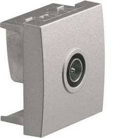 Systo prise TV directe 2 modules Titane|Hager-HAGWS250T