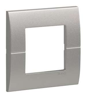 Systo plaque 2 modules Titane|Hager-HAGWS401T