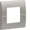 Systo plaque 2 modules Titane|Hager-HAGWS401T