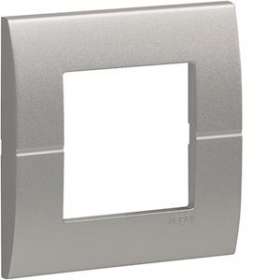 Systo plaque 2 modules Titane|Hager-HAGWS401T