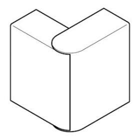 Angle extérieur variable 60DEG à 120DEG - Pour goulotte Logix 160x50mm - Alumnic|Planet wattohm-PLW68314