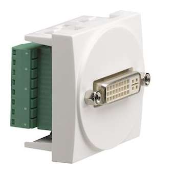 Systo DVI-D à bornier à vis 2 modules Blanc|Hager-HAGWS274