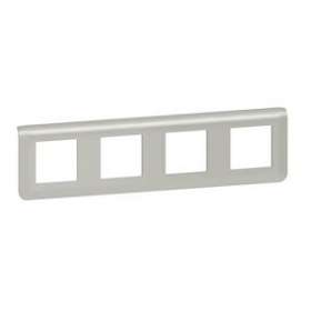 Plaque de finition horizontale Mosaic pour 4x2 modules alu|Legrand-LEG079308L