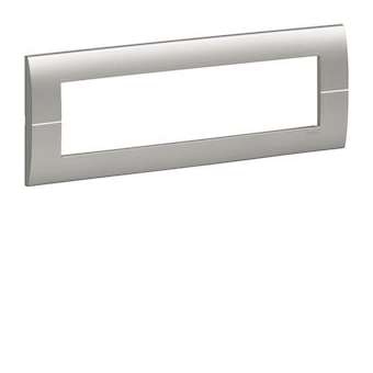 Systo plaque horizontale entraxe 71 8 modules Titane|Hager-HAGWS413T