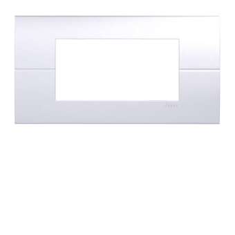 Systo plaque horizontale entraxe 71 4 modules Titane|Hager-HAGWS414T