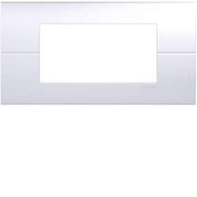 Systo plaque horizontale entraxe 71 4 modules Titane|Hager-HAGWS414T