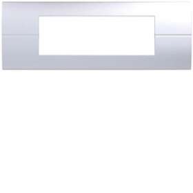 Systo plaque horizontale entraxe 71 6 modules Titane|Hager-HAGWS415T