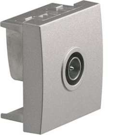 Systo prise TV+FM+SAT directe 2 entrées 2 modules Titane|Hager-HAGWS257T