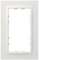 kallysta épure Plaque 2 postes verticale entraxe 57 Blanc Névé|Hager-HAGWKN806