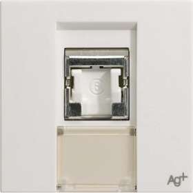 Systo prise RJ45 catégorie 6 FTP pour Grade 2 2 modules Blanc AntiBactérien|Hager-HAGWS223H