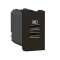 Chargeur 2 USB Type-A Mosaic - 1 module noir pour poste de travail|Legrand-LEG077662L