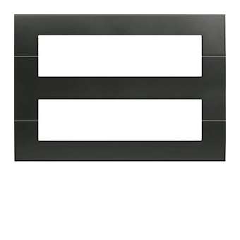 Systo plaque 16 modules Noir|Hager-HAGWS416N